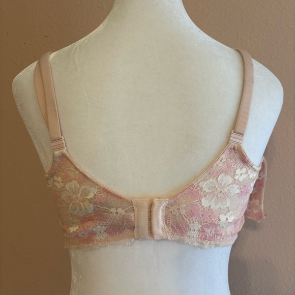 Victoria’s Secret Nursing Bra Pink Lace Wireless Size 36DDD/F LIKE NEW - Picture 3 of 5